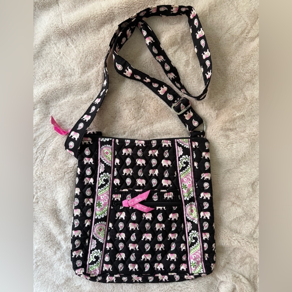 Vera Bradley Vintage Hipster Crossbody Bag Pink Elephant 🐘🩷 - Picture 2 of 10